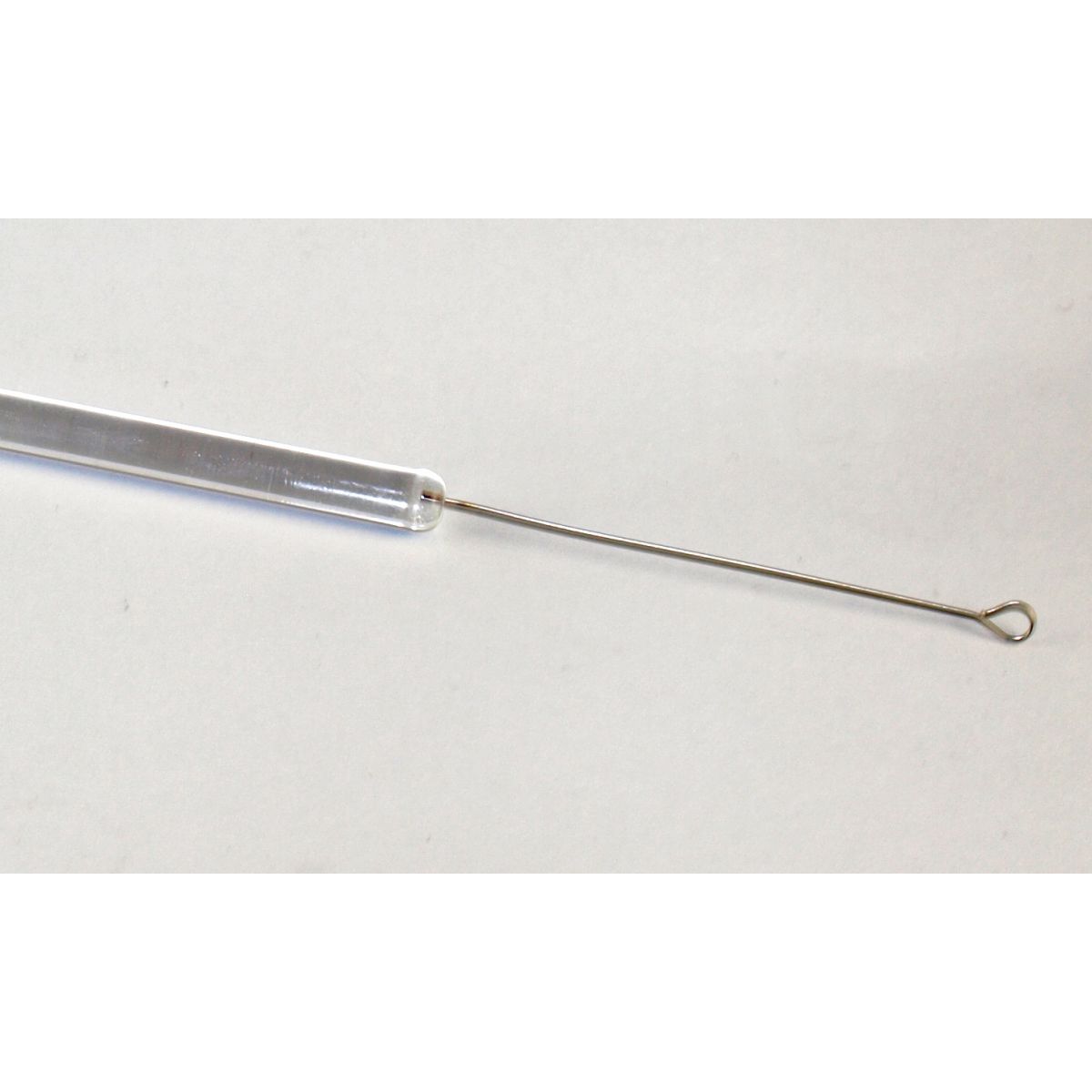 Impföse mit Glasgriff, L=ca. 100mm, Öse D=3-4mm, Drahtstärke ca. 0,5mm