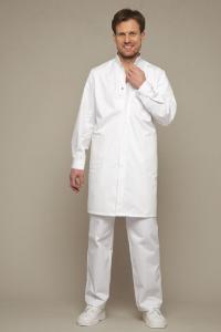 Herren-Labormantel weiss, Gr. 56, Baumwolle 100%