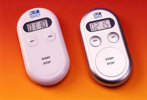 Zeitmesser/digital/Quartz, silber