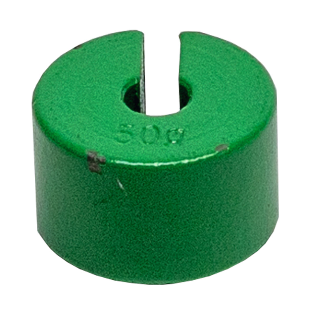 Schlitzgewicht, 50g, D=26mm, grün