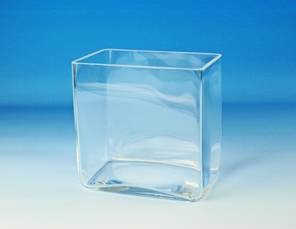 Glaswanne 30x22x24cm, geschliffener Rand