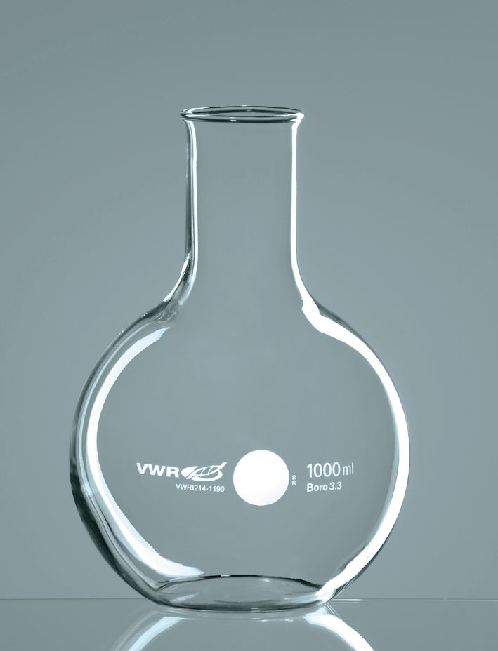 Stehkolben Boro 3.3, Hals=42mm, H=190mm, D=131mm, 1000ml