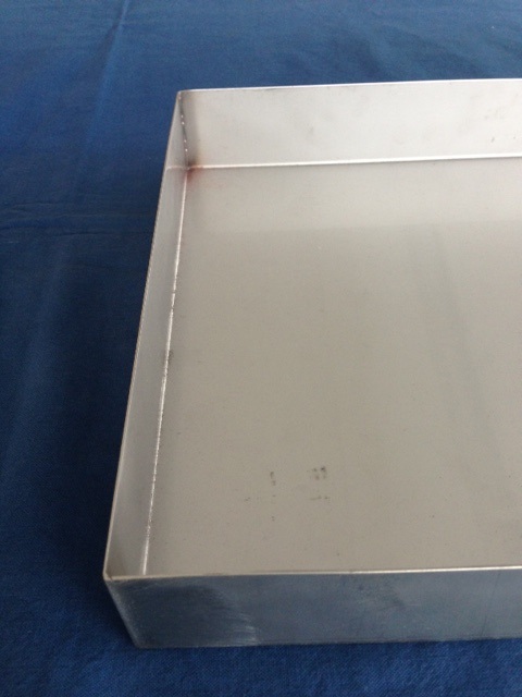 Auffangwanne, Cr-Ni-Stahl, 470x350mm, H=ca. 80mm