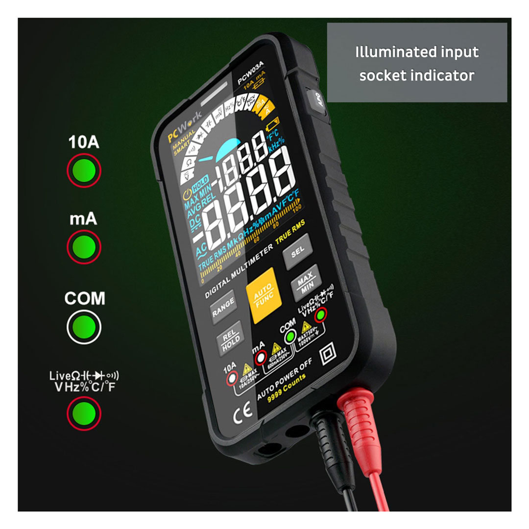 Multimeter digital, smart, True RMS, PCW03A