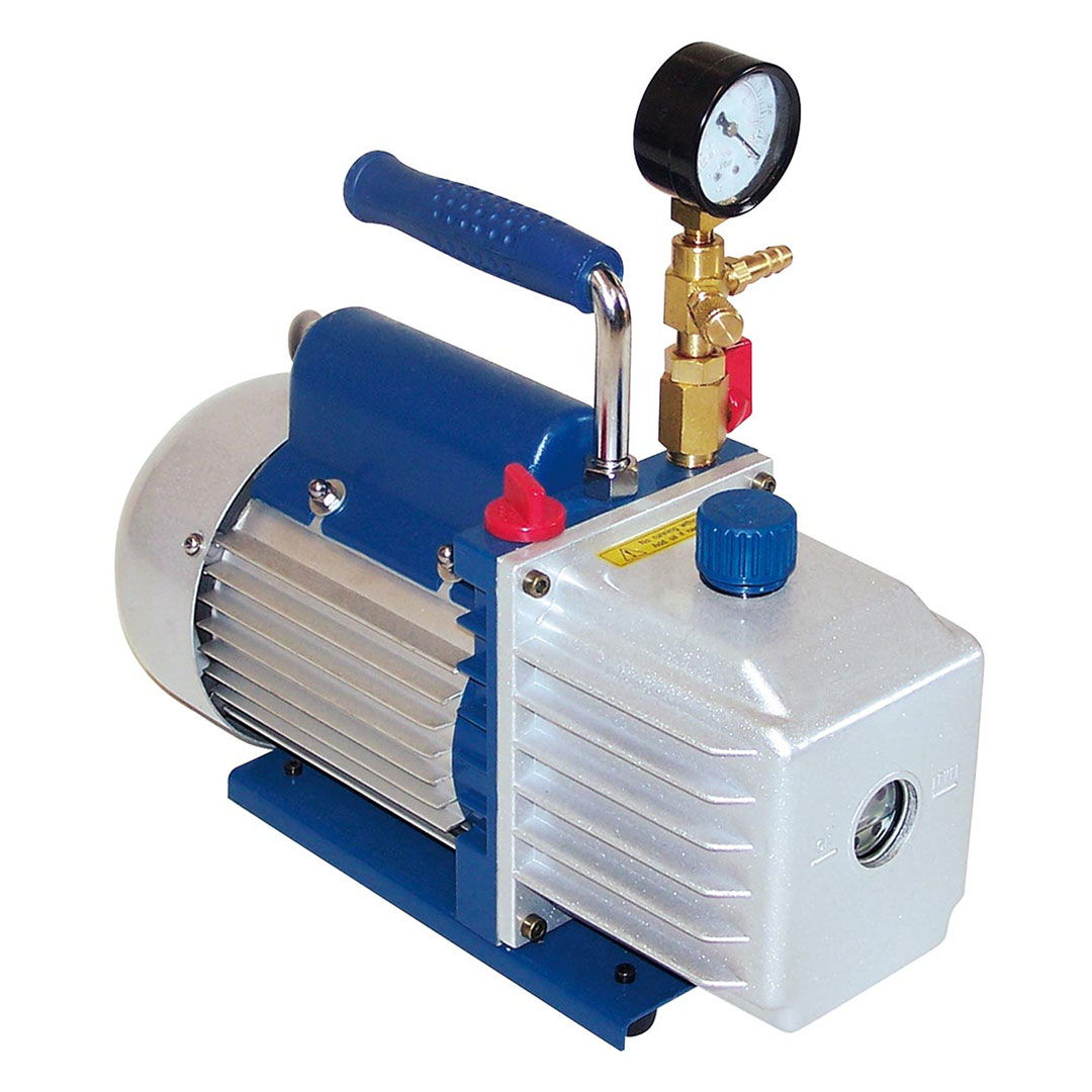 3B SCIENTIFIC Drehschieber-Vakuumpumpe zweistufig mit Manometer inkl. Pumpenöl (U34000)