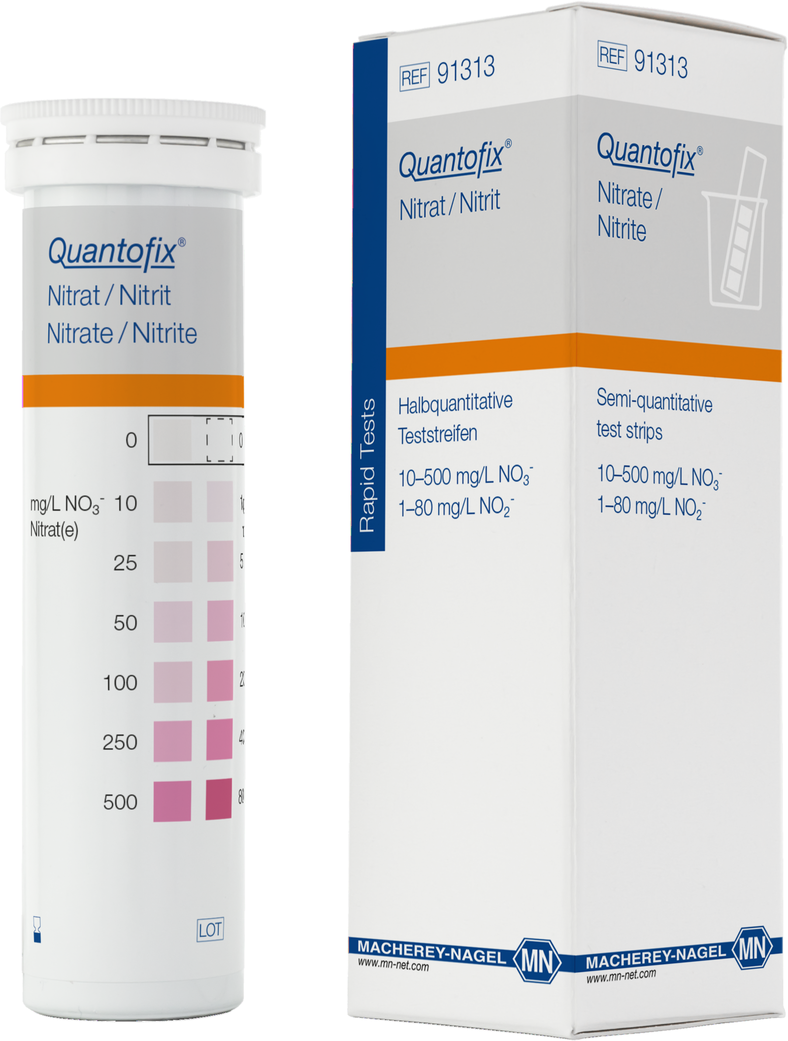 MACHEREY-NAGEL Nitrat/Nitrit Quantofix 0-500mg/l, 100 Stäbchen