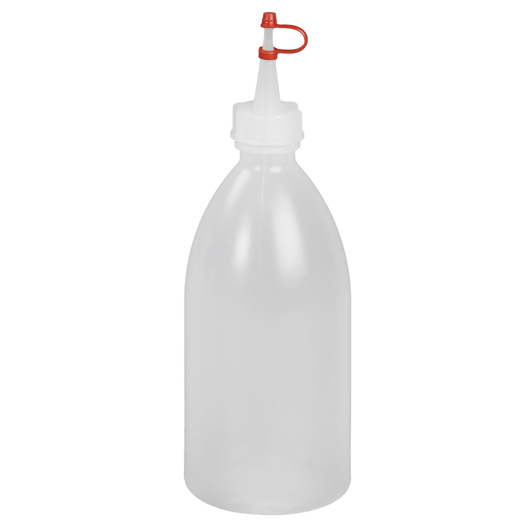 Tropfflasche 50ml, PE-LD, mit langer Spitze