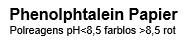 Phenolphthalein Papier Polreagens, Rolle 4,8m
