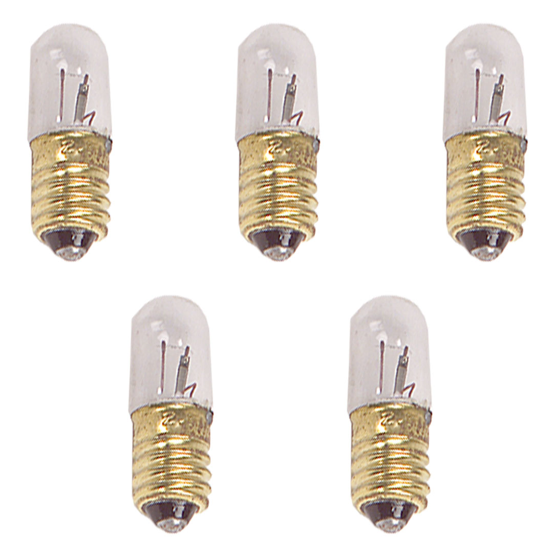 Blinklampen, klar E10,ca.2.5V/5Stk