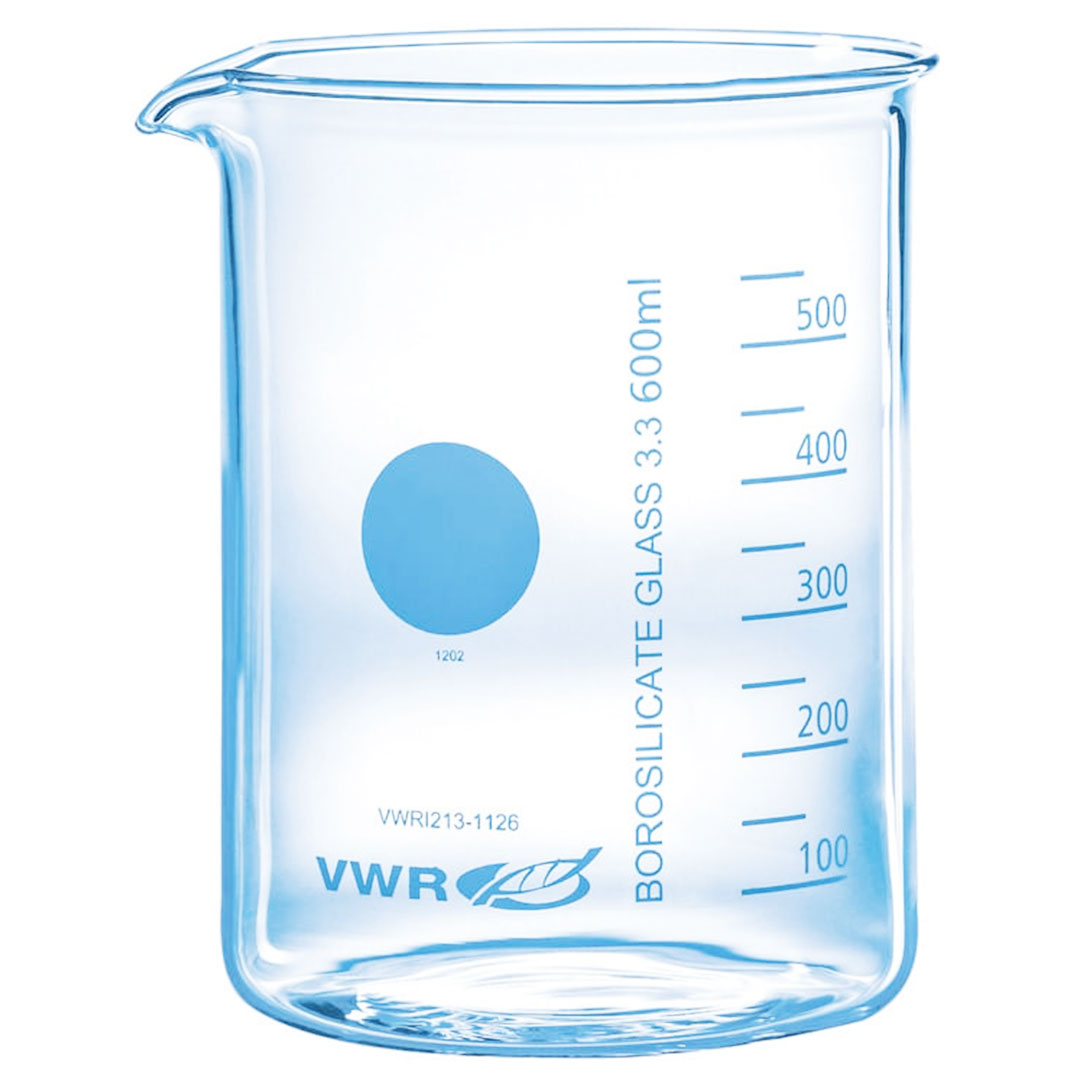 Becherglas Boro 3.3, n.F., 600ml, graduiert