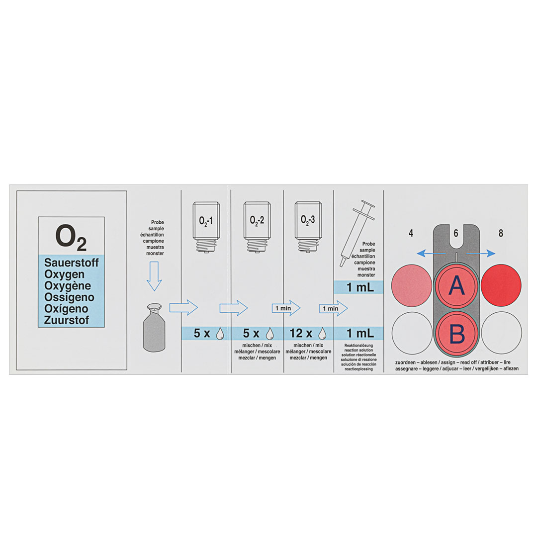 MACHEREY-NAGEL Sauerstoff  0-1-2-3-4-6-8-10 mg/l O2  Visocolor ECO, 50Best.