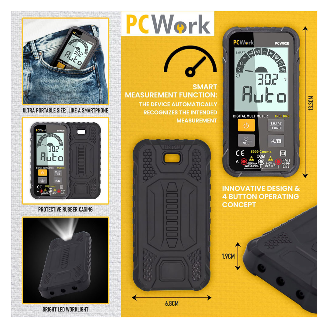 Multimeter digital, smart, True RMS, PCW02B Multimeter digital, smart, True RMS, PCW02B
