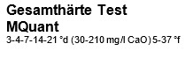 Gesamthärte Test, MQuant, 100Stäbchen