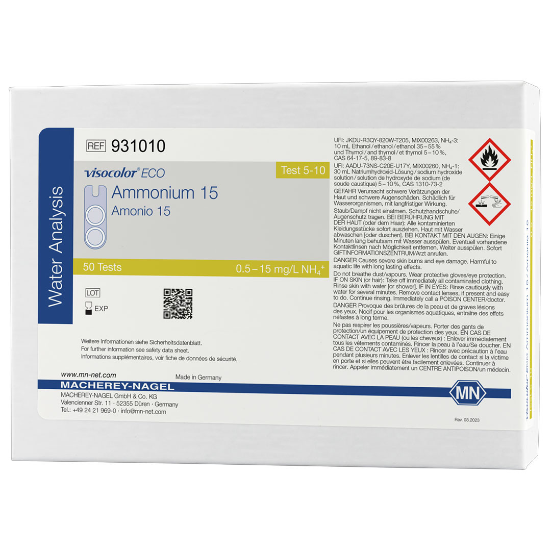 MACHEREY-NAGEL Ammonium 15, 0,5-8,0 mg/l, Visocolor ECO, 50B.