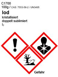 Iod krist., ≥99%, resublimiert, 100g