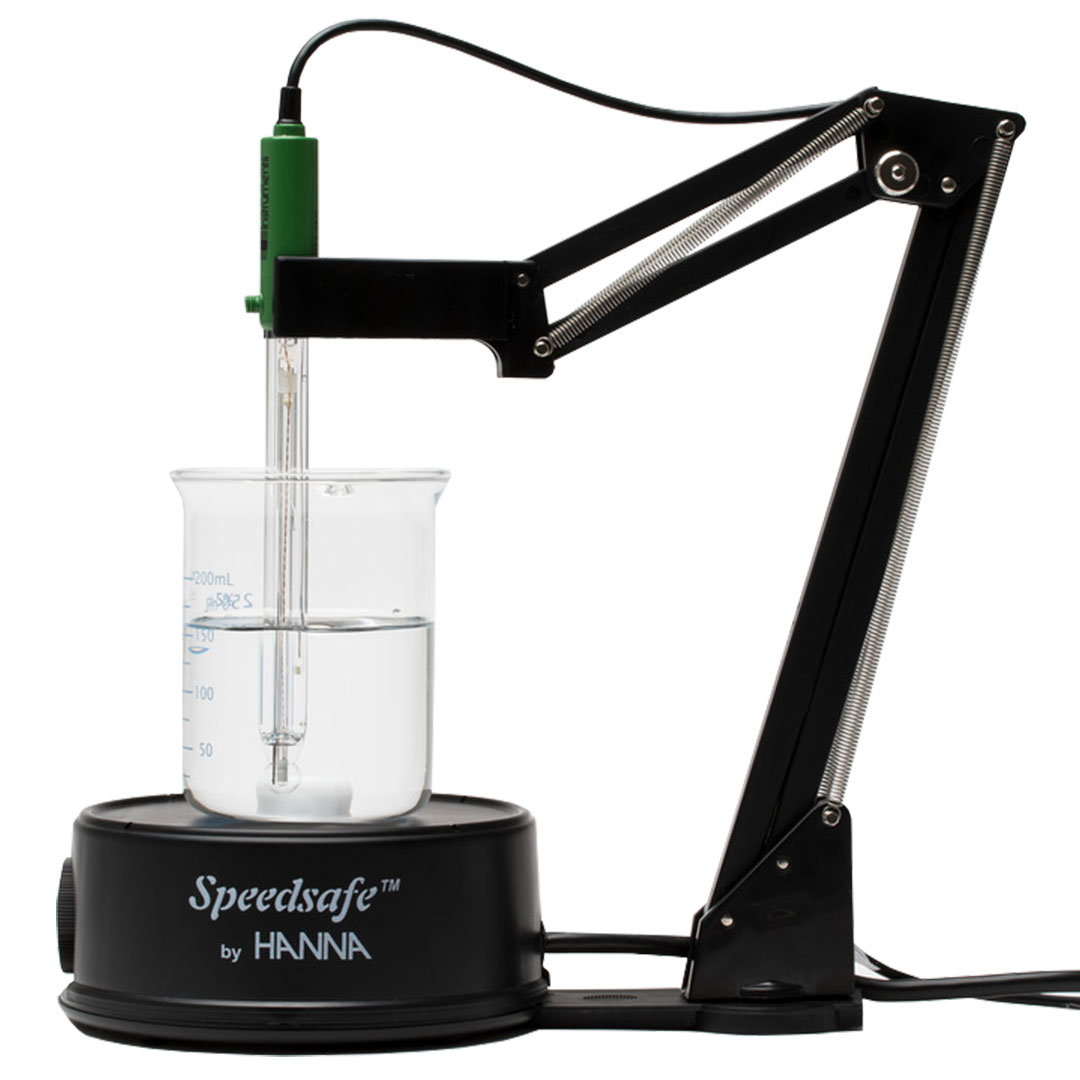 Mini Magnetrührer mit Elektrodenhalter, schwarz