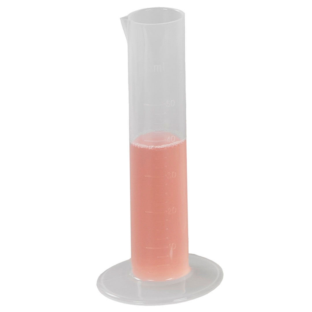 Messzylinder Rundfuss, Polypropylen, n.F., 100ml, Teilung 5ml