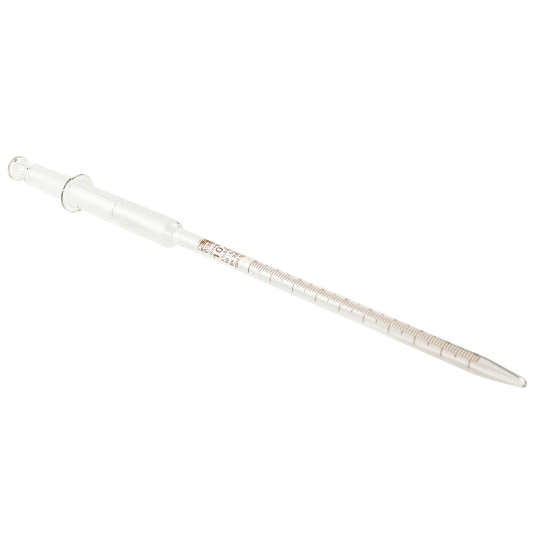 Messpipette mit eingeschliffenem Saugkolben 1ml : 0.01