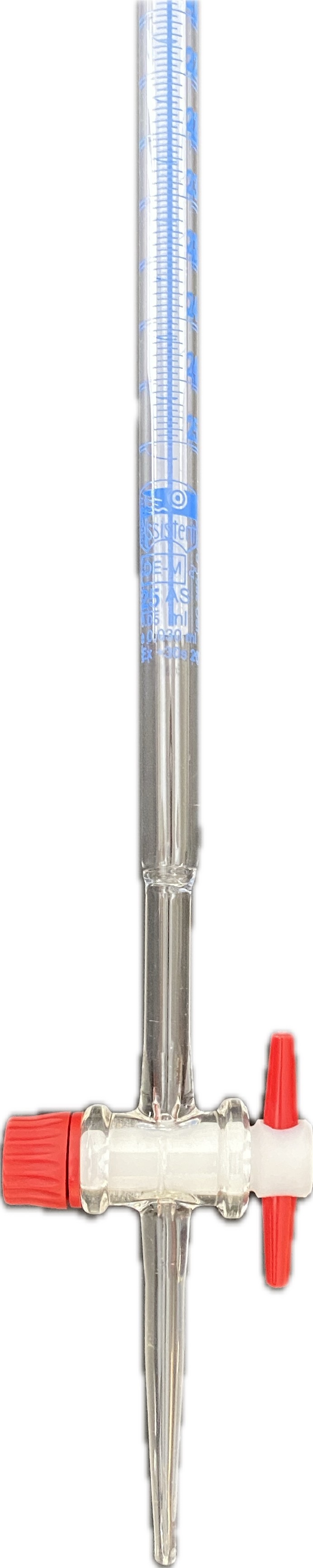 Bürette BORO 3.3, mit Schellbachstreifen und PTFE-Küken, 50ml