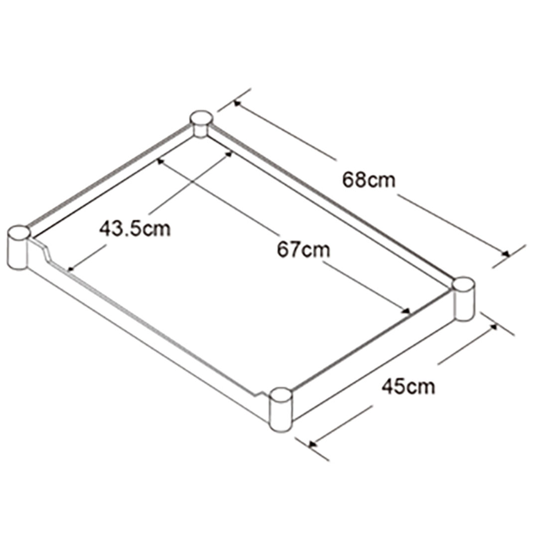 DuraLab Rollwagen mit 2 Tablaren, 85x48x95cm