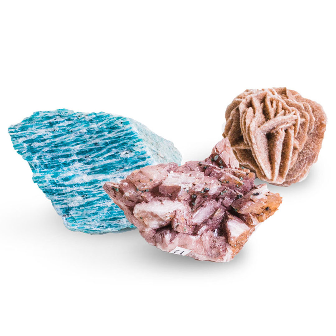 3B SCIENTIFIC Mineraliensammlung 24 Minerale,  (U72020) Grösse:33,5x23x6cm