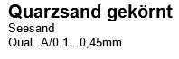 Seesand / Quarzsand 0.1...0,45mm, 1kg