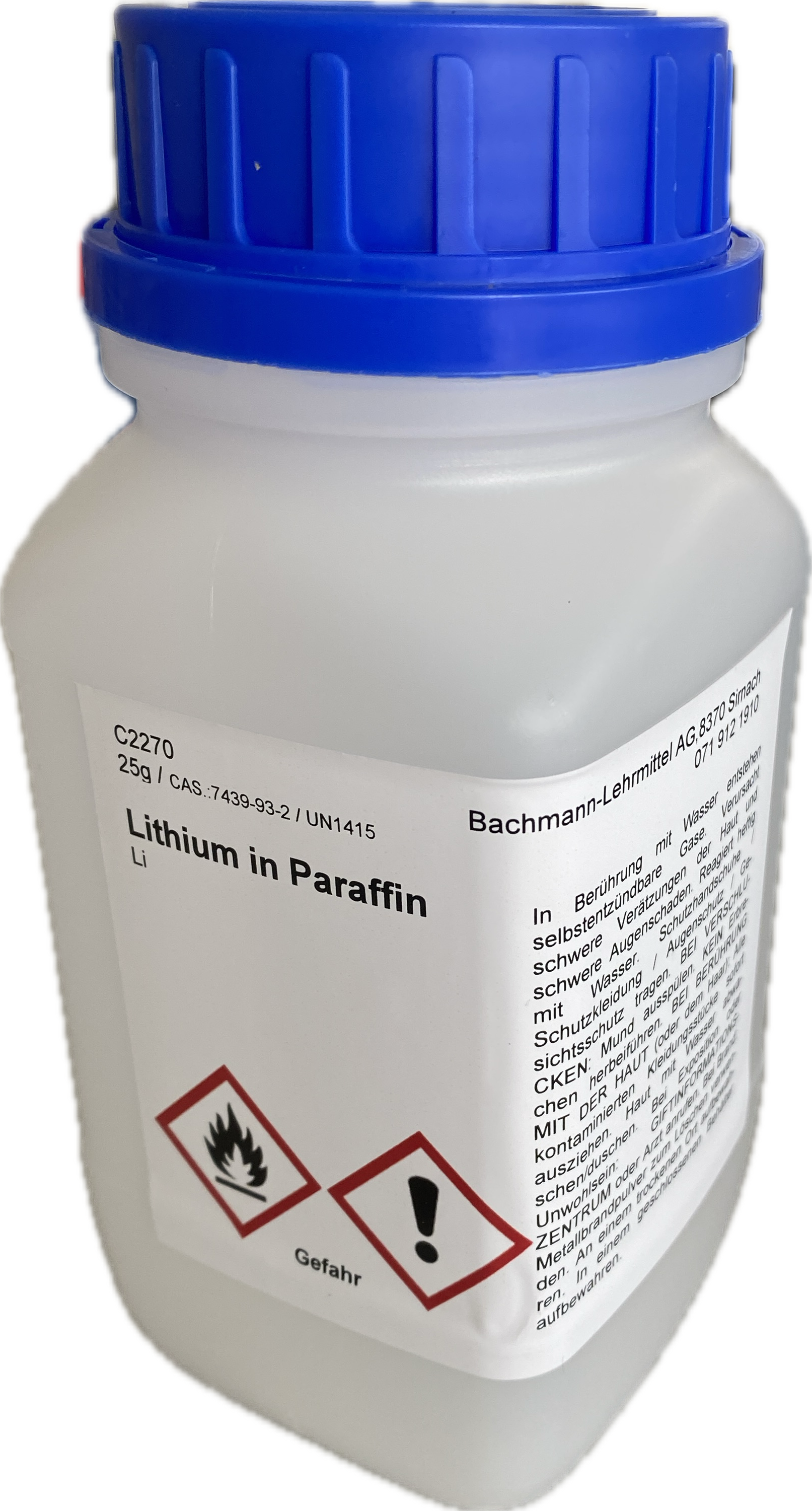 Aufbewahrungsbehälter für C2270 Lithium in Paraffin