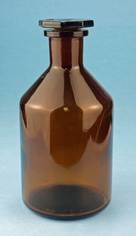 Enghals, Steilbrust, 100ml, braun, NS14/23, Glasstopfen