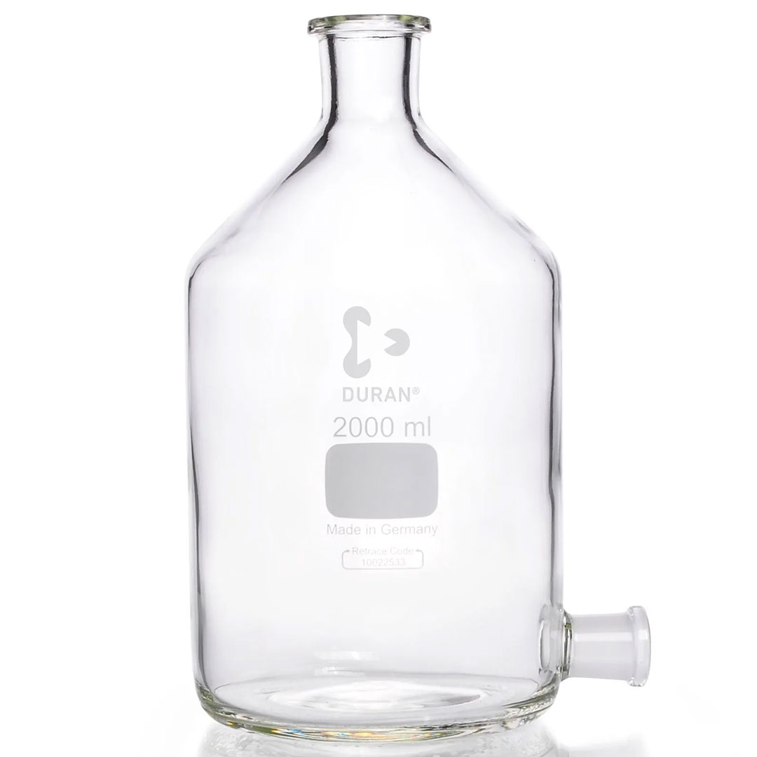 Abklärflasche enghals, 2000ml,  mit Tubus NS19/26