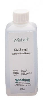 Kaliumchlorid-Lösung 3mol, 250ml,  f. pH-Messonde