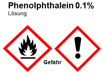Phenolphthalein Lösung 0.1%, 100ml