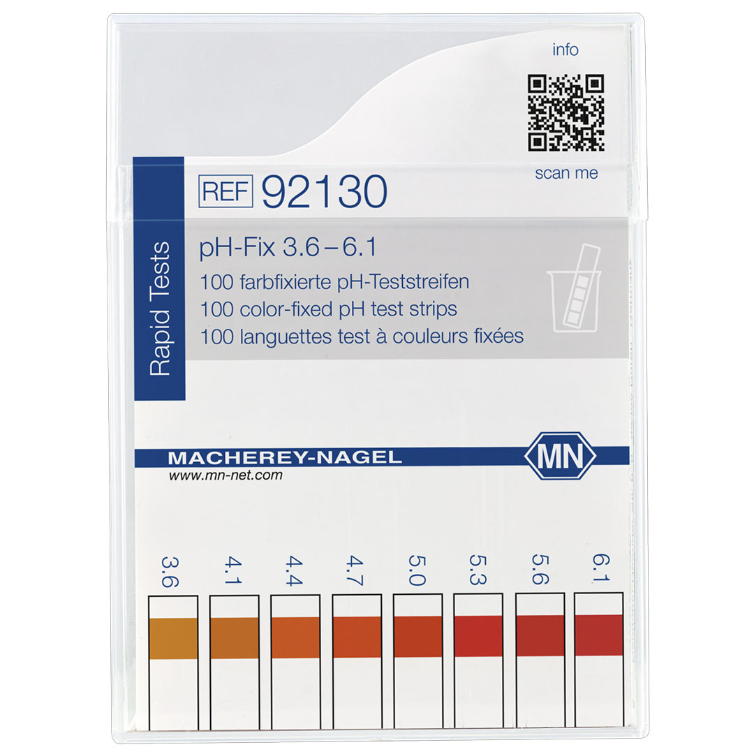 MACHEREY-NAGEL pH-Fix Indikator Stäbchen, pH 3,6- 6,1, CE,  100 Stäbchen