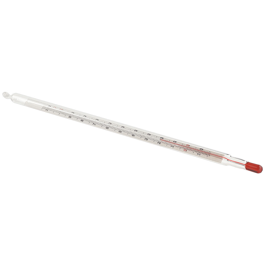 Chem.Thermometer (rot) -10...+150:1°C,  260x7-8mm