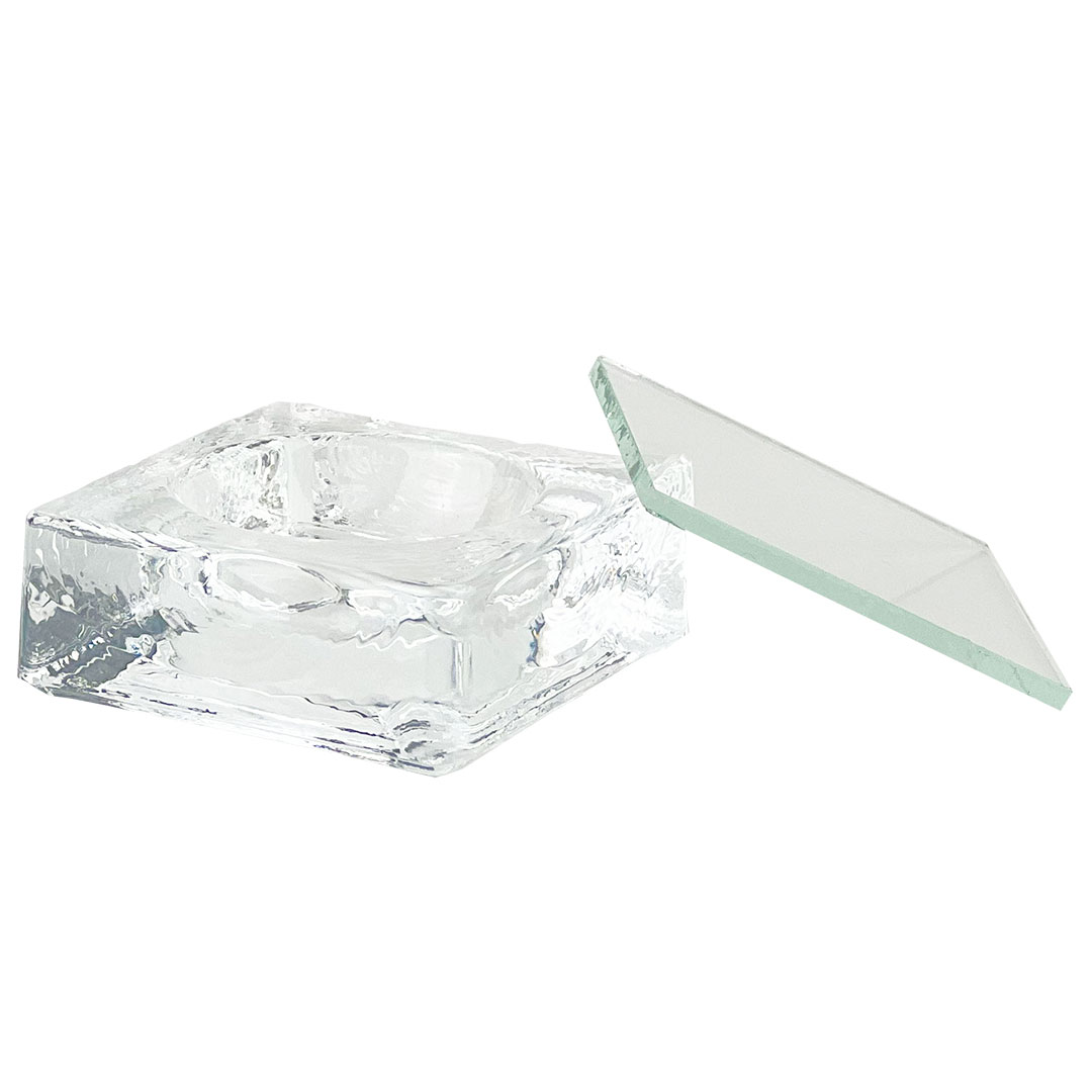 Lymphbecken Klarglas (Glasblöcke), mit Deckscheibe