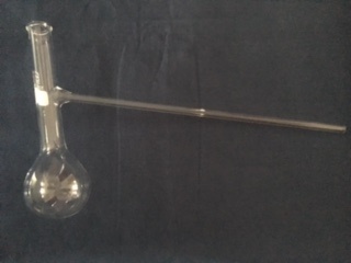 Destkolben Kjeldahl 100ml, mit Ansatzrohr D=8mm, L=ca. 290mm