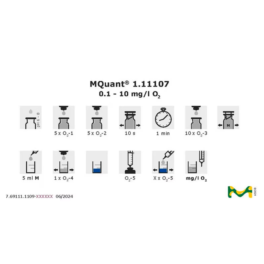 Sauerstoff, MColortest, 100Tests, Merck 1.11107.0001