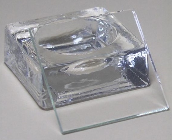 Lymphbecken Klarglas (Glasblöcke), mit Deckscheibe