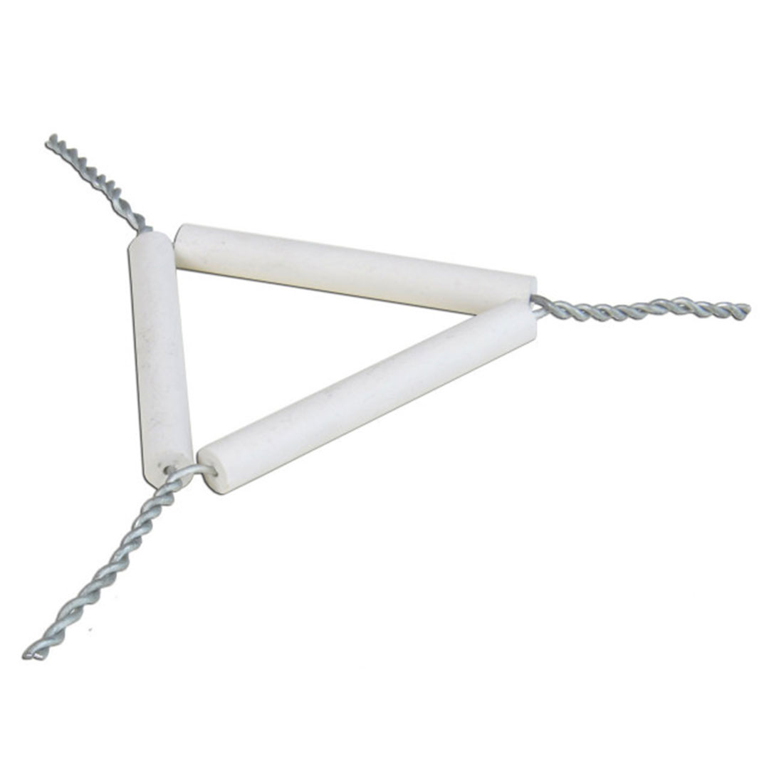 Drahtdreieck mit Tonröhren, 60mm Drahtdreieck mit Tonröhren, 60mm