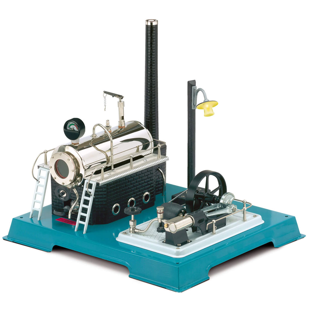 WILESCO Dampfmaschine mit Strassenlaterne D18