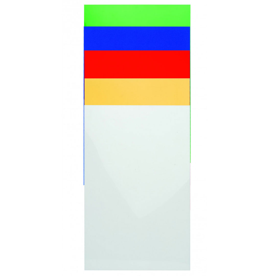 Folie transparent A3 30x42cm 0,35mm Set à 5x2 Stück (grün, blau, rot, gelb, weiss)