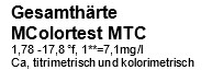 Gesamthärte, MColortest ,100Tests, MTC Gesamthärte, MColortest ,100Tests, MTC