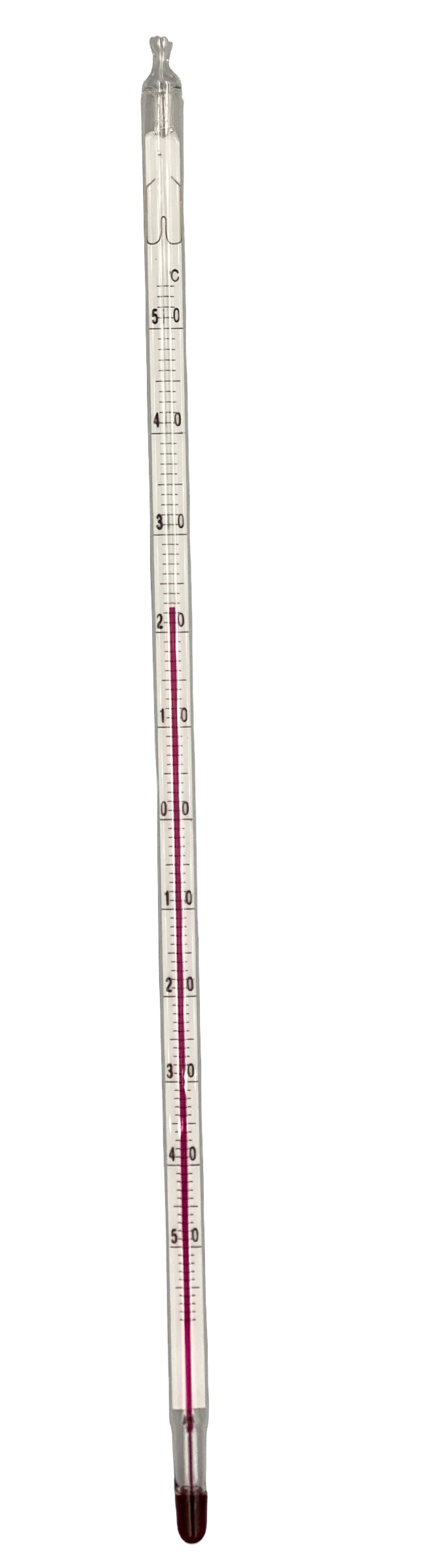 Thermometer (rot-Toluol),-50...+50:1°C, 300x8-9mm