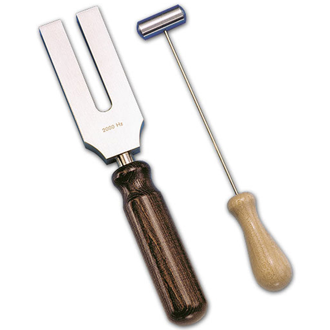 Stimmgabel 2000 Hz mit Anschlaghammer
