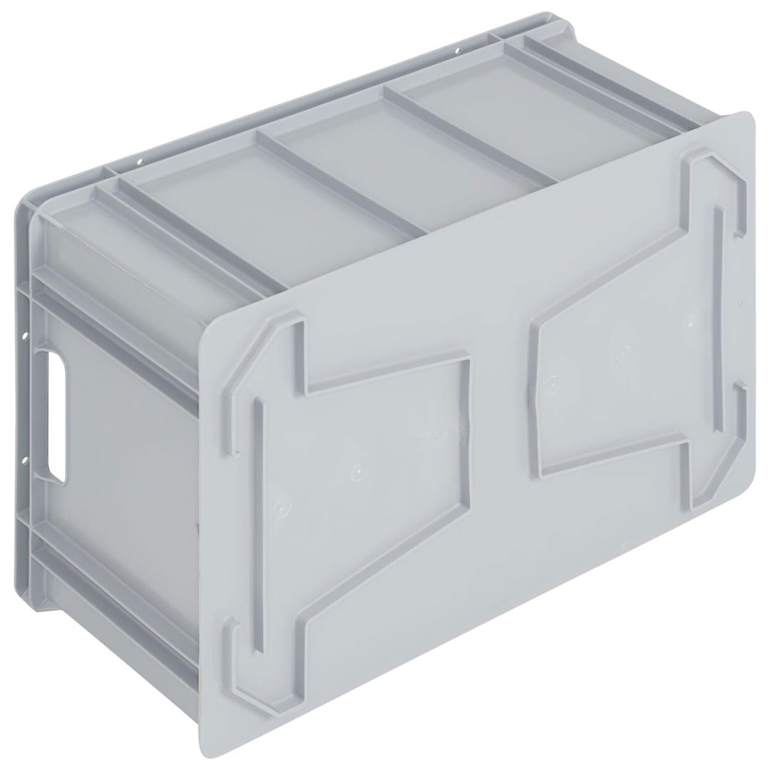 WEZ Stapelbehälter mit Durchfassgriff Logiline LL 60x40x27,8 cm grau