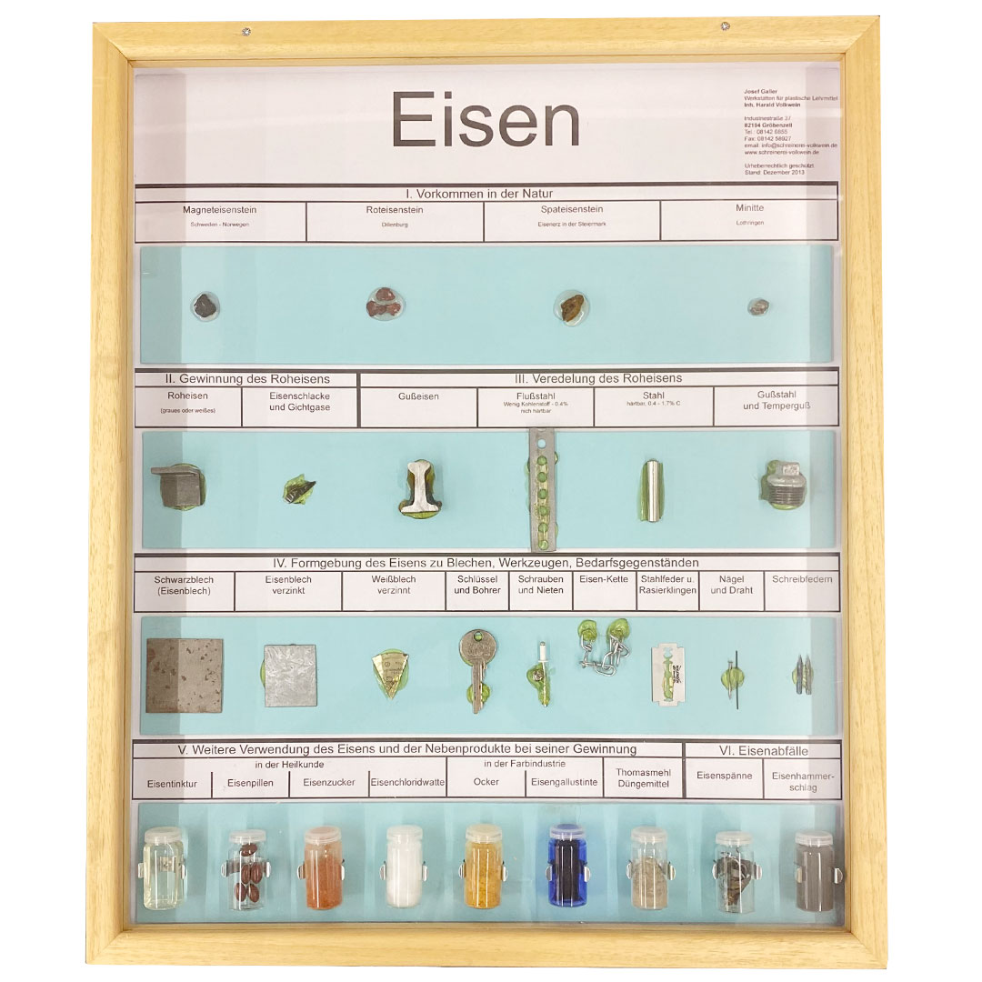 Schaukasten Eisen, im Holzrahmen 50x60 cm