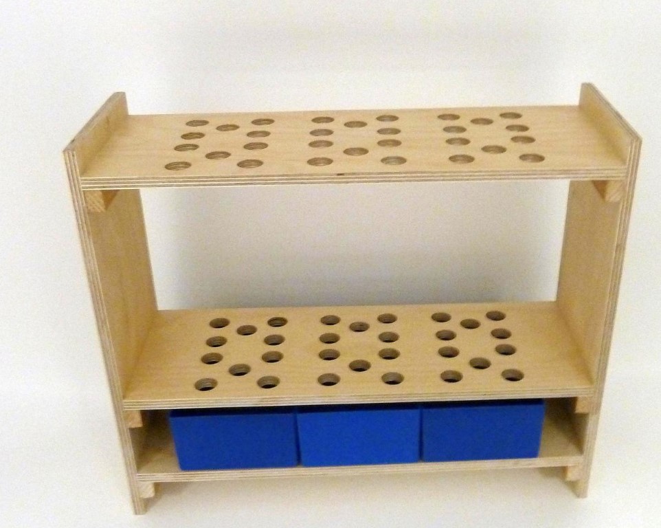 Bürettenabtropfgestell Holz für 30 Büretten bis 50ml