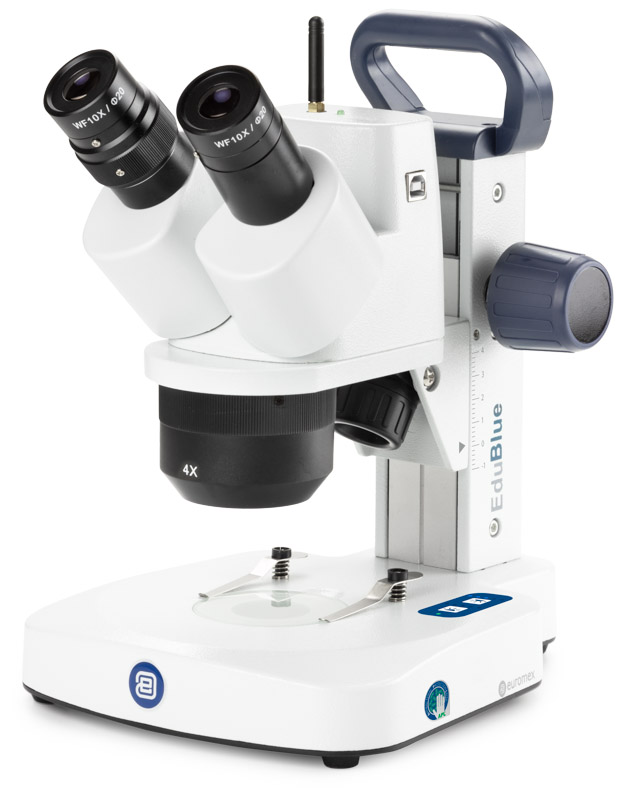 EUROMEX Mikroskop EduBlue ED.1805-S, binokular, 1x, 2x, 4x mit 4MP WiFi-Kamera
