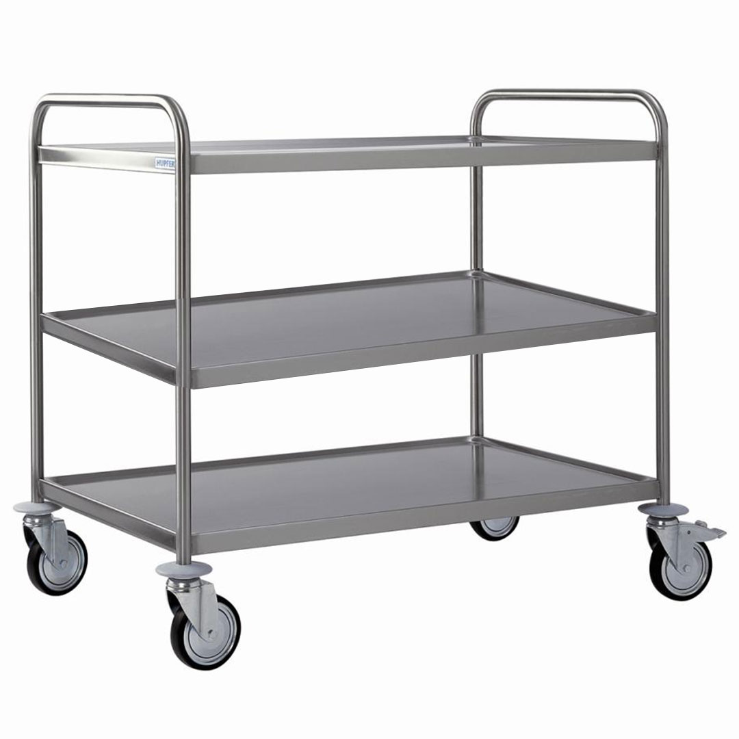 Rollwagen Edelstahl, 3 Etagen, 90x60x94cm