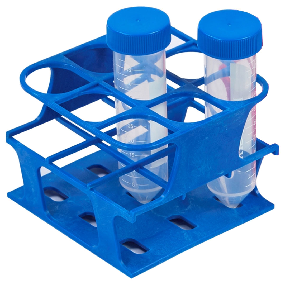 Reagenzglasgestell KS blau für 3x3 Reagenzgläser bis D=30mm