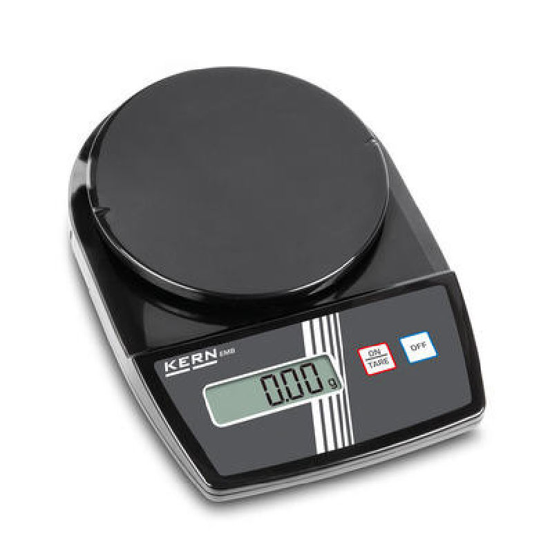 KERN Schulwaage 500g, 0,1g, black, KS-Wägepl. D=150mm